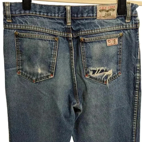 Vintage Mens F.U.'s Corp Jeans Authentic Cowboys Style Made to Last Size 32X35 - Picture 6 of 10